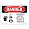 Signmission OSHA, Corrosive Liquids Wear Acid Gloves & Goggles, 10in X 7in Rigid Plastic, 10" W, 7" H, Landscape OS-DS-P-710-L-1105 - alternate 1